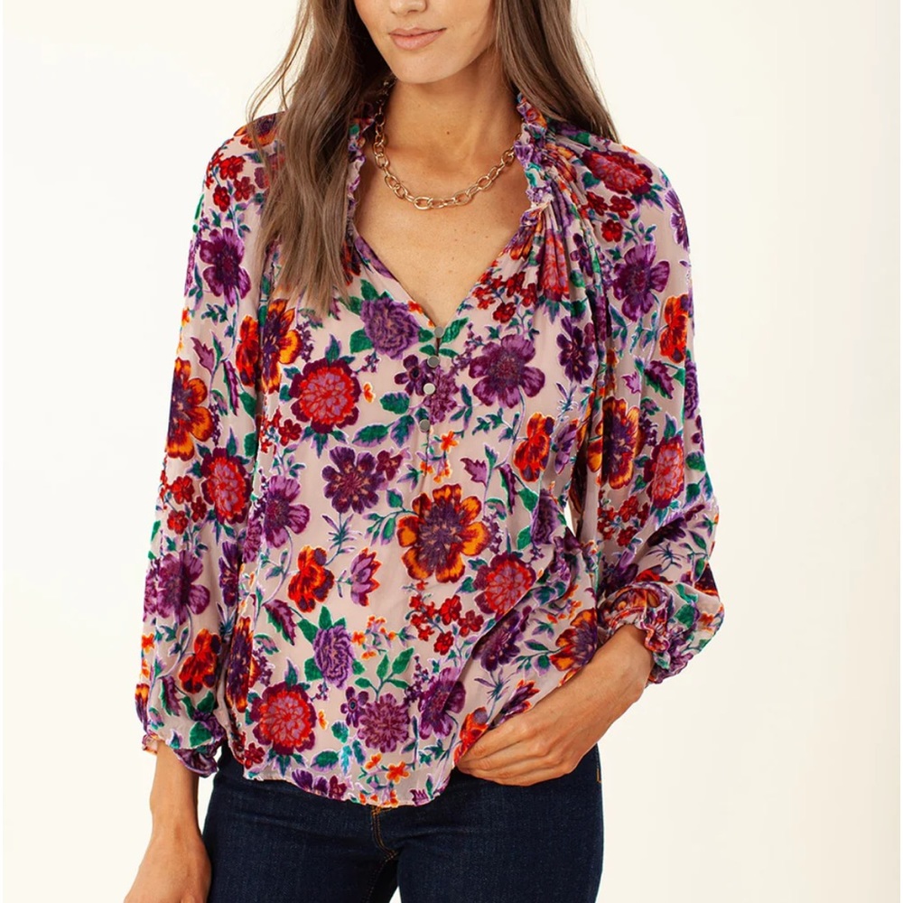 BNWT Hale Bob Stevie Silk Top, Size Medium